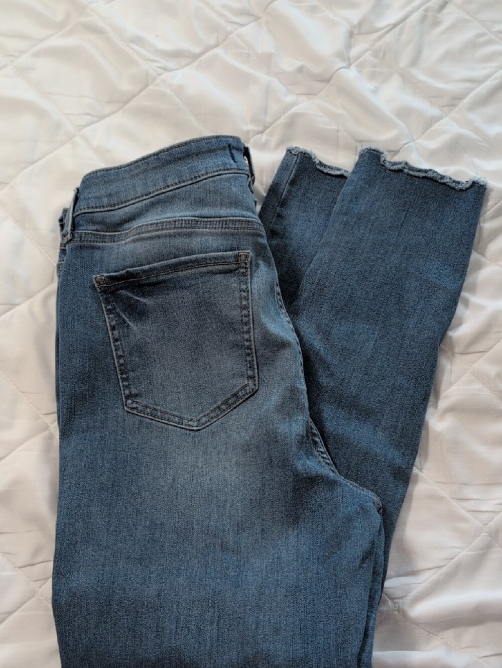 Women’s Light Blue Ripped Skinny Jeans - Picture 2 of 3